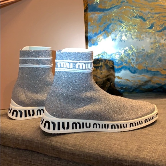 SOLD BNIB MIU MIU Sock Sneakers - Picture 4 of 8
